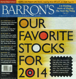 Barron's Top 10 Stocks For 2014